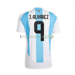 Maglia Argentina Julian Alvarez 9 Copa America Divisa Home 2024 Manica Corta ,Uomo