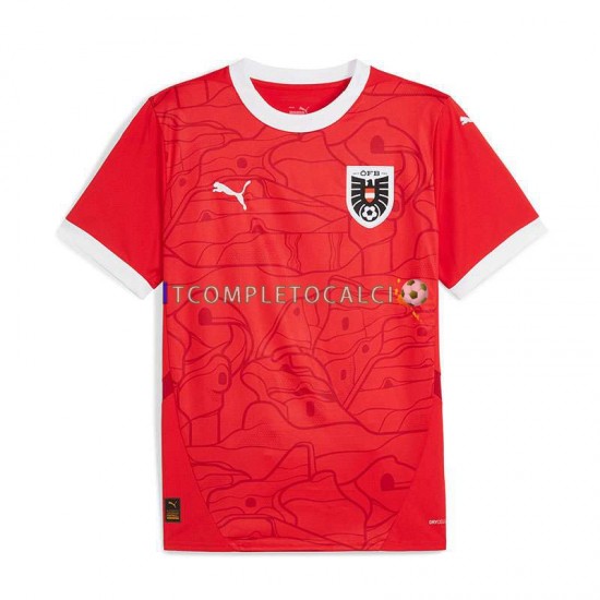 Maglia Austria Divisa Home Euro 2024 Manica Corta ,Uomo