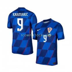 Maglia Croazia Andrej Kramaric 9 Divisa Away Euro 2024 Manica Corta ,Uomo