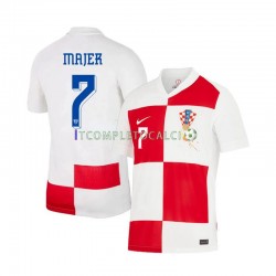 Maglia Croazia Lovro Majer 7 Divisa Home Euro 2024 Manica Corta ,Uomo