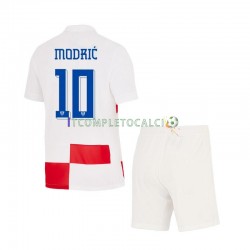 Maglia Croazia Modrić 10 Divisa Home Euro 2024 Manica Corta ,Bambino