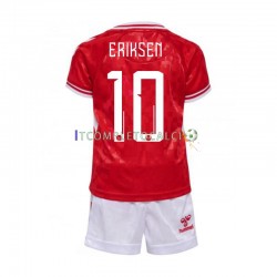 Maglia Danimarca Eriksen 10 Divisa Home Euro 2024 Manica Corta ,Bambino