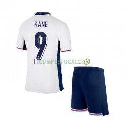 Maglia Inghilterra Harry Kane 9 Divisa Home Euro 2024 Manica Corta ,Bambino