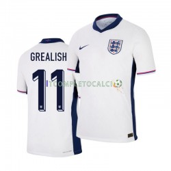 Maglia Inghilterra Jack Grealish 11 Divisa Home Euro 2024 Manica Corta ,Uomo