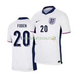 Maglia Inghilterra Phil Foden 20 Divisa Home Euro 2024 Manica Corta ,Uomo