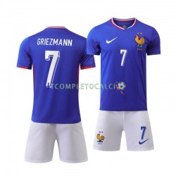 Maglia Francia Antoine Griezmann 7 Divisa Home Euro 2024 Manica Corta ,Bambino