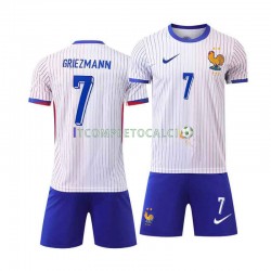 Maglia Francia Antoine Griezmann 7 Divisa Away Euro 2024 Manica Corta ,Bambino