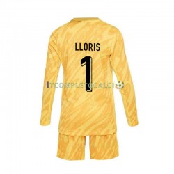Maglia Francia Hugo Lloris 1 Portiere Divisa Home Euro 2024 Manica Lunga ,Bambino