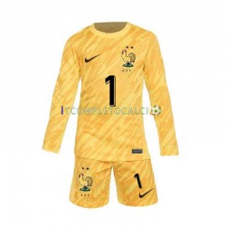 Maglia Francia Hugo Lloris 1 Portiere Divisa Home Euro 2024 Manica Lunga ,Bambino