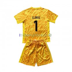 Maglia Francia Hugo Lloris 1 Portiere Divisa Home Euro 2024 Manica Corta ,Bambino