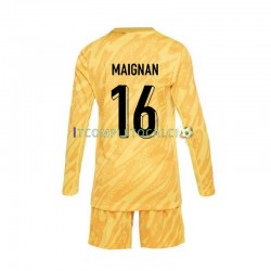 Maglia Francia Mike Maignan 16 Portiere Divisa Home Euro 2024 Manica Lunga ,Bambino