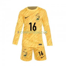 Maglia Francia Mike Maignan 16 Portiere Divisa Home Euro 2024 Manica Lunga ,Bambino