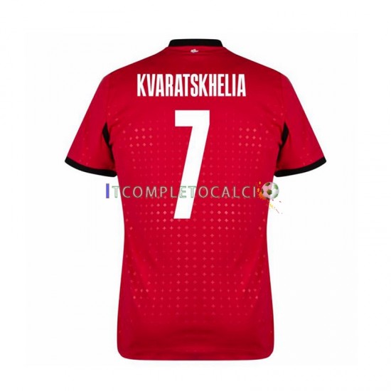 Maglia Georgia Kvaratskhelia 7 Terza Divisa Euro 2024 Manica Corta ,Uomo