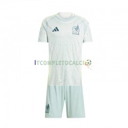 Maglia Messico Copa America Divisa Away 2024 Manica Corta ,Bambino
