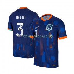 Maglia Paesi Bassi Matthijs de Ligt 3 Divisa Away Euro 2024 Manica Corta ,Uomo