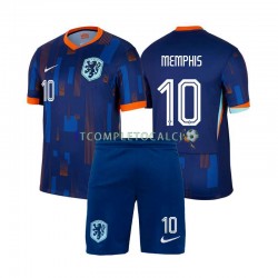 Maglia Paesi Bassi Memphis Depay 10 Divisa Away Euro 2024 Manica Corta ,Bambino