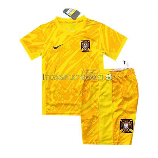 Maglia Portogallo Portiere Divisa Home Euro 2024 Manica Corta ,Bambino