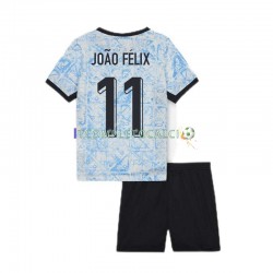 Maglia Portogallo Joao Felix 11 Divisa Away Euro 2024 Manica Corta ,Bambino