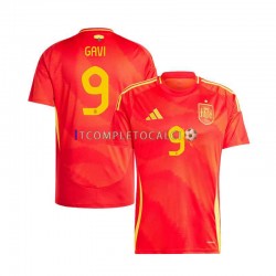 Maglia Spagna Gavi 9 Divisa Home Euro 2024 Manica Corta ,Uomo