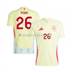 Maglia Spagna Pedri 26 Divisa Away Euro 2024 Manica Corta ,Uomo