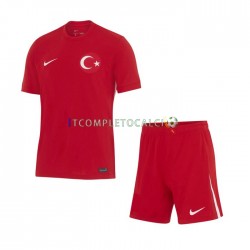Maglia Turchia Divisa Away Euro 2024 Manica Corta ,Bambino