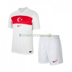 Maglia Turchia Divisa Home Euro 2024 Manica Corta ,Bambino
