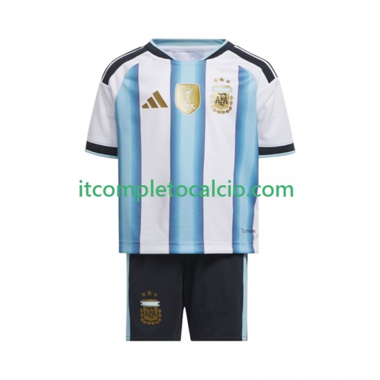 Maglia Argentina Divisa Home Mondiali 2026 Manica Corta ,Bambino