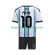 Maglia Argentina Lionel Messi 10 Divisa Home Mondiali 2026 Manica Corta ,Bambino