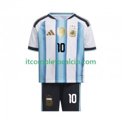 Maglia Argentina Lionel Messi 10 Divisa Home Mondiali 2026 Manica Corta ,Bambino