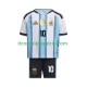 Maglia Argentina Lionel Messi 10 Divisa Home Mondiali 2026 Manica Corta ,Bambino