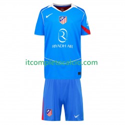 Maglia Atlético Madrid Terza Divisa 2025-2026 Manica Corta ,Bambino