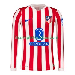 Maglia Atlético Madrid Divisa Home 2025-2026 Manica Lunga ,Uomo