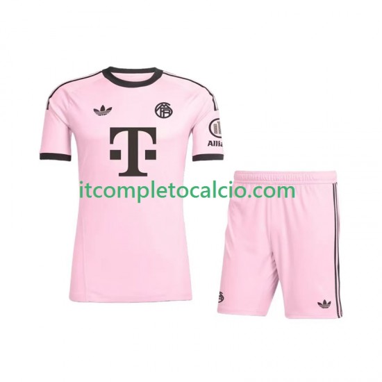 Maglia FC Bayern München UCL Portiere Terza Divisa 2025-2026 Manica Corta ,Bambino