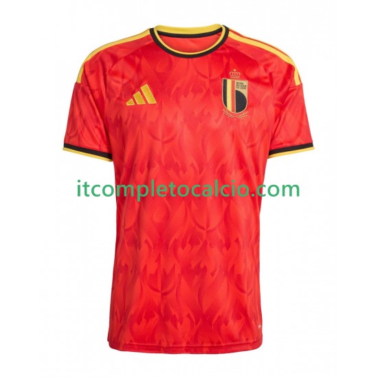 Maglia Belgio Divisa Home Mondiali 2026 Manica Corta ,Uomo