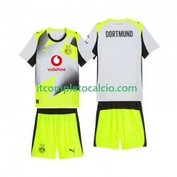 Maglia Borussia Dortmund Divisa Away 2025-2026 Manica Corta ,Bambino
