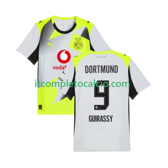 Maglia Borussia Dortmund Serhou Guirassy 9 Divisa Away 2025-2026 Manica Corta ,Uomo