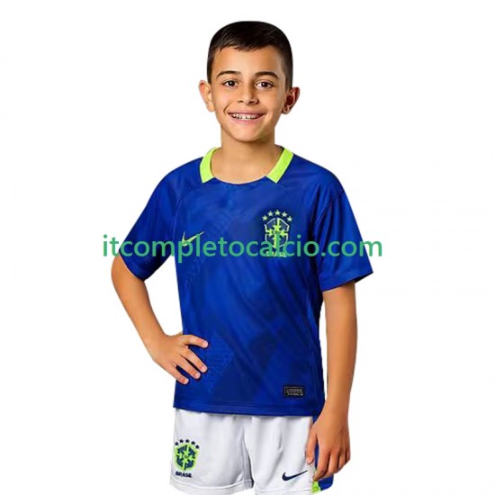 Maglia Brasile Divisa Away 2025-2026 Manica Corta ,Bambino