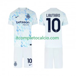 Maglia Inter Milan Lautaro Martinez 10 Divisa Away 2025-2026 Manica Corta ,Bambino
