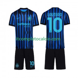 Maglia Inter Milan Lautaro Martinez 10 Divisa Home 2025-2026 Manica Corta ,Bambino