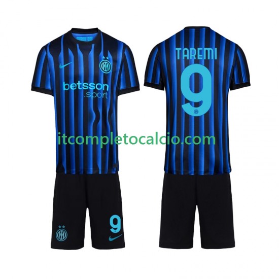 Maglia Inter Milan Marcus Thuram 9 Divisa Home 2025-2026 Manica Corta ,Bambino