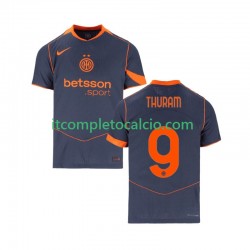 Maglia Inter Milan Marcus Thuram 9 Terza Divisa 2025-2026 Manica Corta ,Uomo
