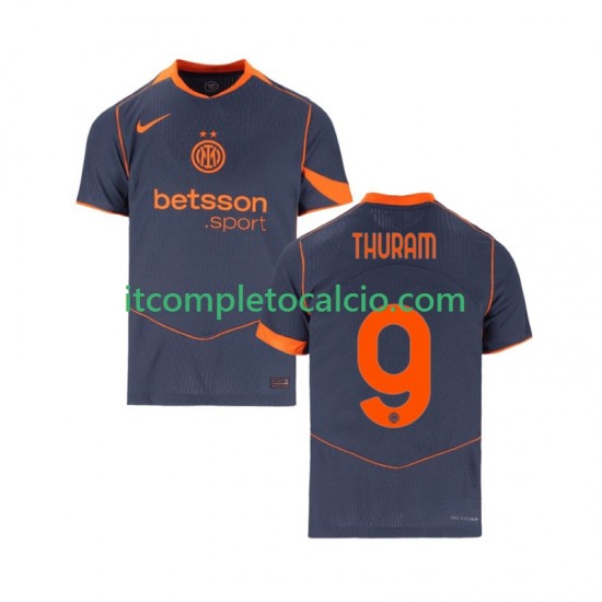 Maglia Inter Milan Marcus Thuram 9 Terza Divisa 2025-2026 Manica Corta ,Uomo