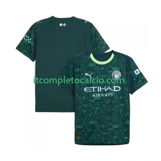 Maglia Manchester City Quarto Divisa 2025-2026 Manica Corta ,Uomo