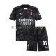 Maglia AC Milan Mike Maignan 16 Portiere Divisa Home 2024-2025 Nero Manica Corta ,Bambino