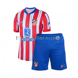Maglia Atlético Madrid Divisa Home 2024-2025 Manica Corta ,Bambino
