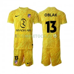 Maglia Atlético Madrid Jan Oblak 13 Portiere Terza Divisa 2024-2025 Manica Corta ,Bambino
