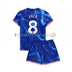 Maglia Chelsea Enzo 8 Divisa Home 2024-2025 Manica Corta ,Bambino