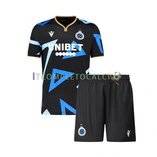Maglia Club Brugge Quarto Divisa 2023-2024 Manica Corta ,Bambino