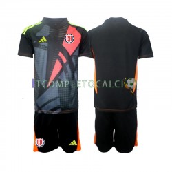 Maglia Costa Rica Portiere Terza Divisa 2024 Nero Manica Corta ,Bambino