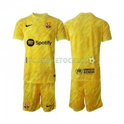 Maglia FC Barcelona Portiere Divisa Away 2024-2025 Manica Corta ,Bambino